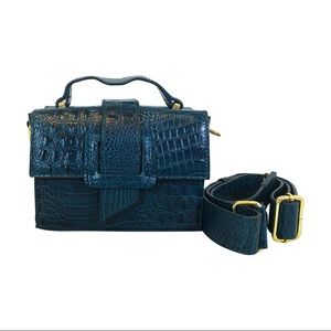 Leather Croco Box Bag
